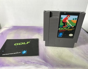 Vintage GOLF  -  NES Nintendo 100% Authentic Game Cart with Instructions - Rare Fun Vintage Game Nintendo 80s