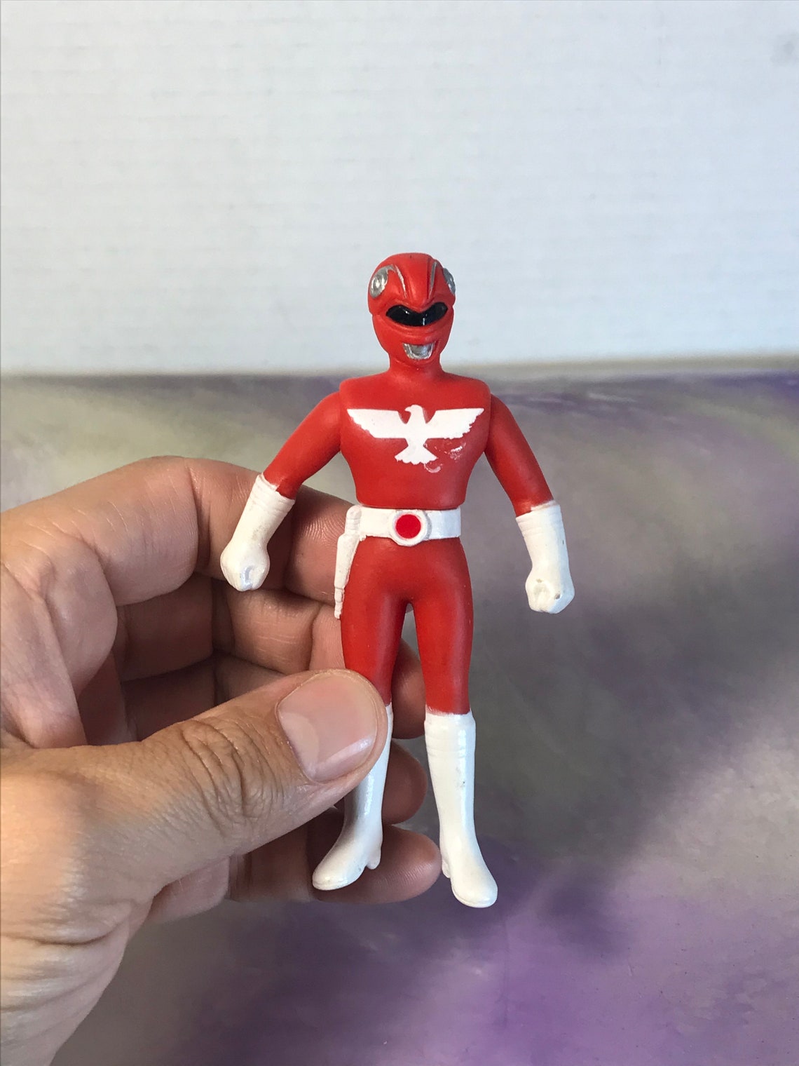 Vintage Knock off PVC MMPR Red Ranger Made in China Figure / Cake ...