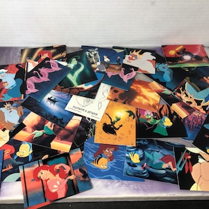 Vintage Disney La Petite Sirène Cartes à Collectionner 1990 Lot de 30 Cartes - Rare Nostalgie des années 90 - Skybox Nostalgie