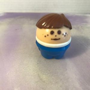 Vintage 1990s Little Tikes Chubby Figure - Boy Brown Hair and Freckles, 90&#39;s Little Tykes Vintage