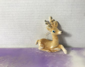 Vintage 1970's / 80's Themed Christmas Ornament- REINDEER - Awesome Christmas Nostalgia Fun Decoration Super Cute
