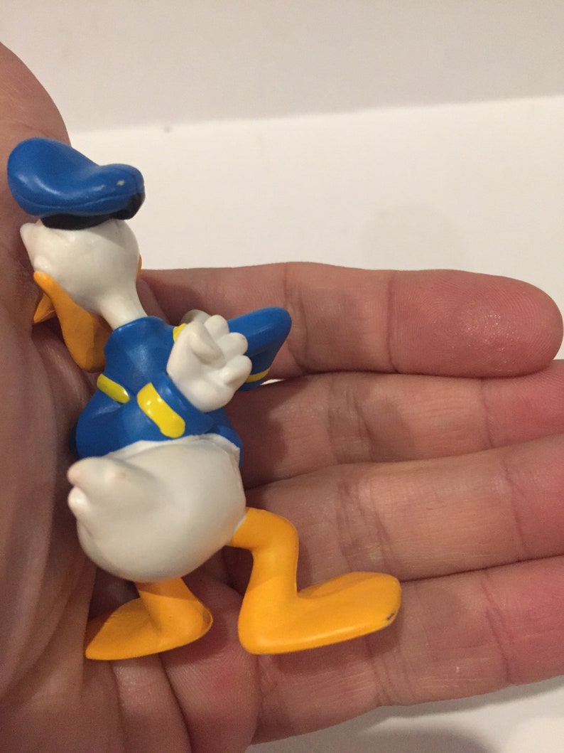 Lot 2 Vintage Disney Donald Duck PVC Figure ToyCake Topper Mickey Mouse