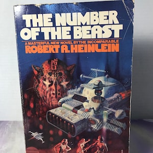 Vintage Novel The Number of the Beast Paperback Book 1980 Robert A. Heinlein - Rare Science Fiction Nostalgia