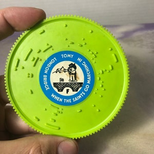 Vintage Tomy Tuneville Choo Choo Train Original Music Records Disc - Cool Retro Item