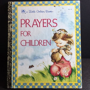 Vintage 1974 Little Golden Book - Prayers for Children - Hardcover Children&#39;s Book - Rare Vintage