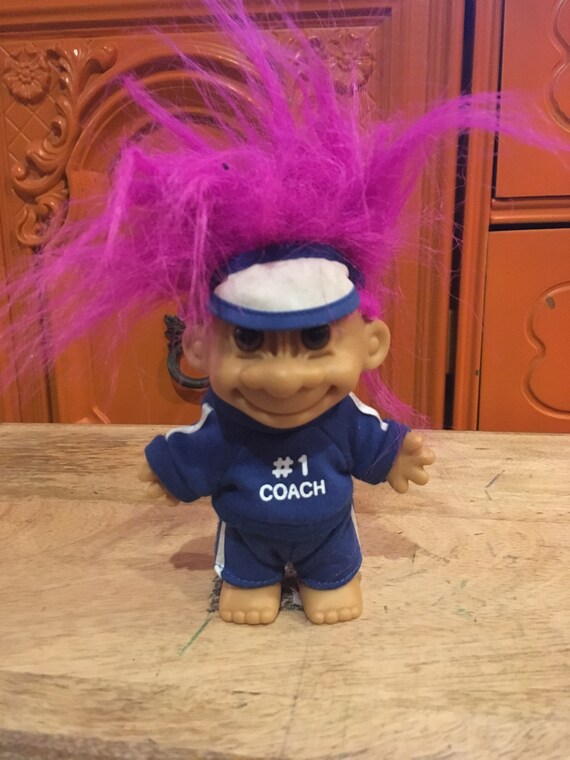 Purple Haired Troll Russ Troll Doll Purple Hair 1 Coach Etsy