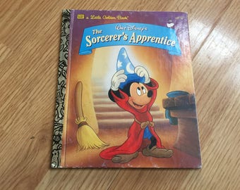 Walt Disneys The Sorcerers Apprentice (A Little Golden Book) by Don Ferguson, Vintage Kids Book, Children's book