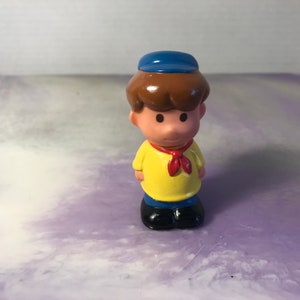 Vintage 1980&#39;s Little Boy in Hat PVC Figure  - Assorted - Rare Vintage Cake Topper Figure 80&#39;s