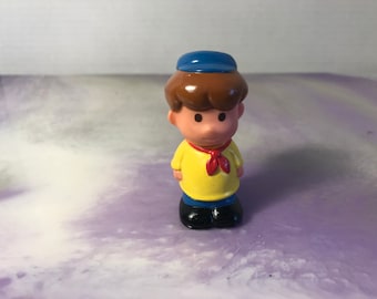 Vintage 1980's Little Boy in Hat PVC Figure  - Assorted - Rare Vintage Cake Topper Figure 80's
