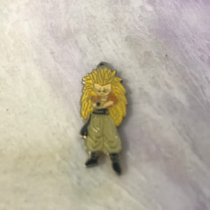 Vintage Dragonball Z Miniature Dragon Ball Z  Necklace Pendant  -  Styled Miniature Super Saiyan Pendant.