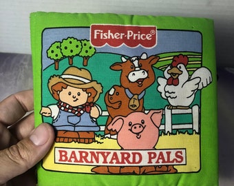 Vintage Fisher Price - Barnyard Pals - Soft Book  - Children's Book - Vintage 90's Fisher Price Nostalgia