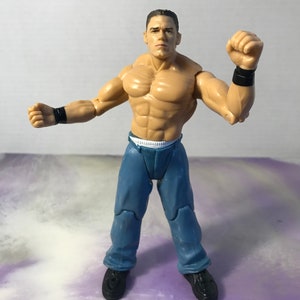 Vintage 90&#39;s WWE Loose 1999 John Cena Action Wrestling Figure Jakks Titan Tron Live