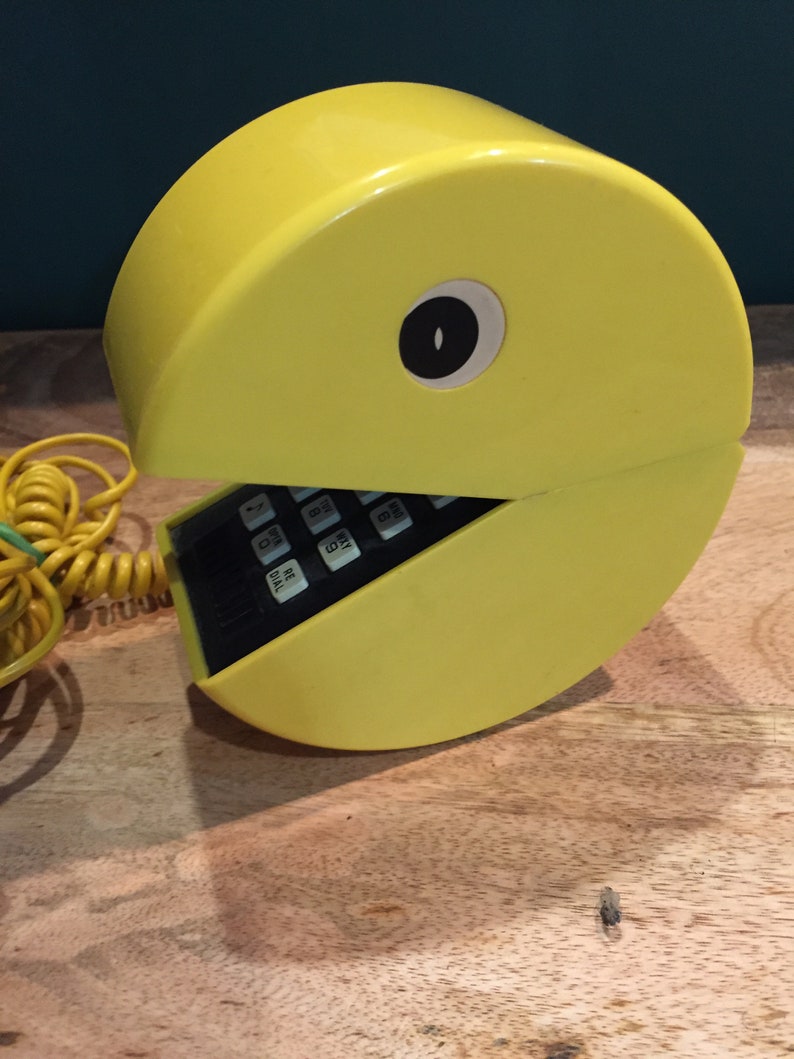 Vintage 1980's Pac Man Phone Tested Working Super Etsy