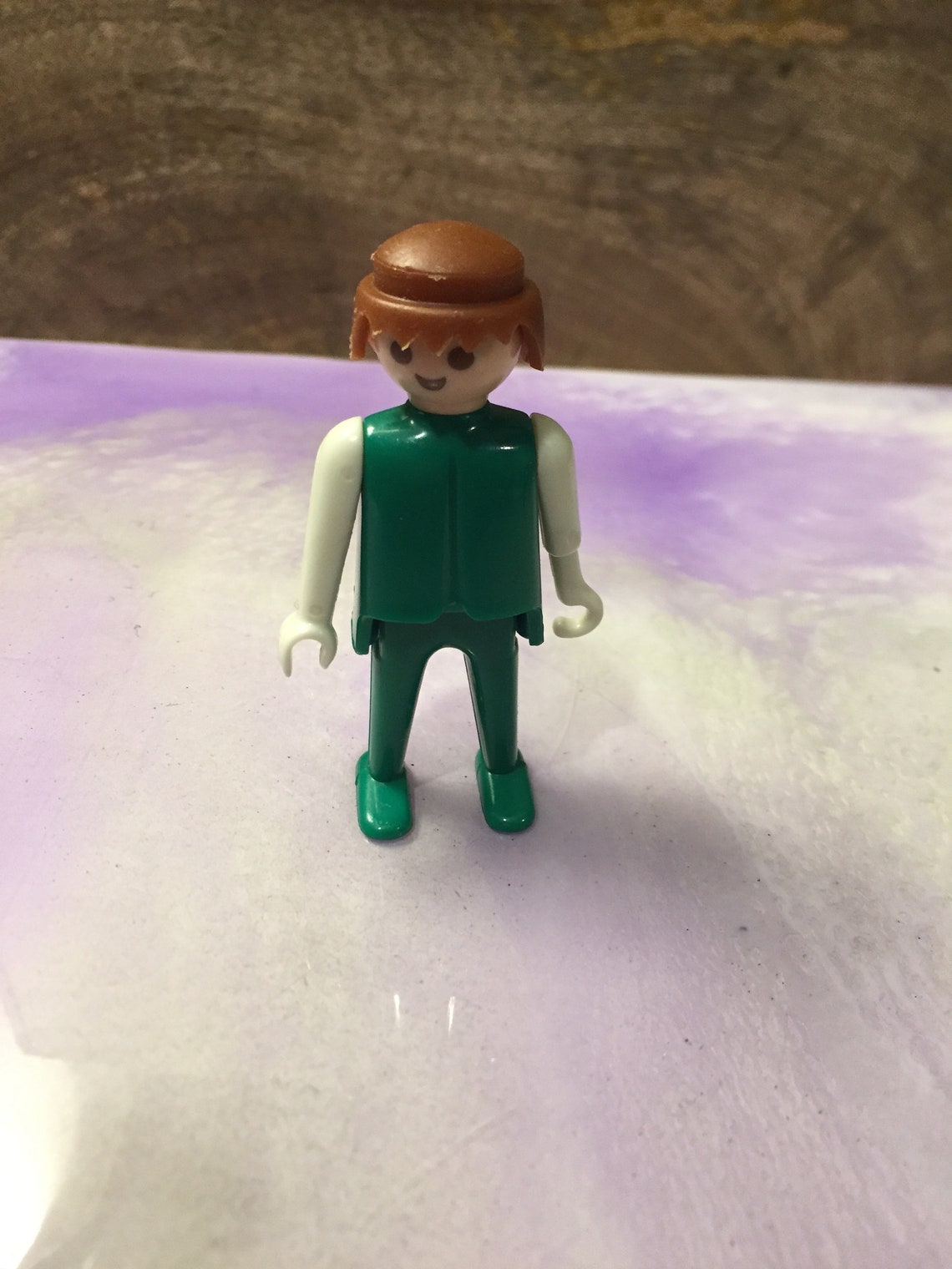 Ancien Playmobil Vert Vintage Pastel 1974 - Pièce Rare Pour Collection