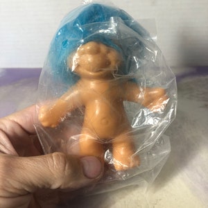 Knock Off Troll Doll  - Troll Doll - Blue Hair - Rare Vintage 90&#39;s Troll Doll Nostalgia