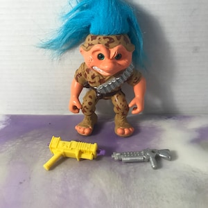 Vintage Battle Trolls General Troll Themed Troll Figure 1992 Hasbro - Great 90&#39;s Troll Nostalgia