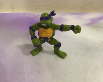 Vintage 1990's TMNT Bully Donatello Cake Topper PVC Figurine  - Vintage Rare Ninja Turtles Figure