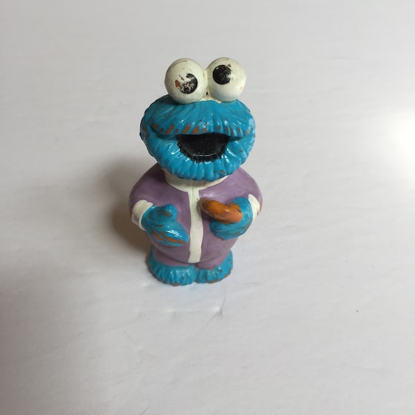 Vintage Applause Sesame Street Cookie Monster Baby Styled Figure PVC Cookie Monster Cake Topper Rare Vintage Toy! Sesame Street figure!