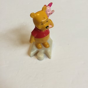 Vintage Winnie the Pooh - Puzzle Piece Winnie PVC Cake Topper Figure - 1990&#39;s Vintage Winnie the Pooh Toy