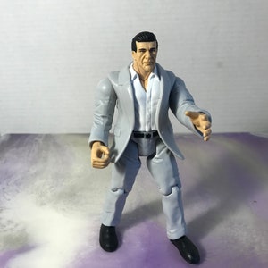 Vintage 90&#39;s WWE Loose 1999 Vince McMahon Action Wrestling Figure Jakks Titan Tron Live