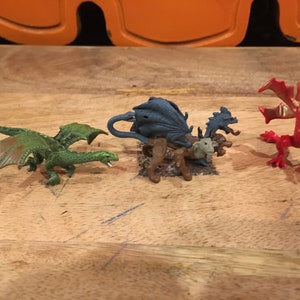 Vintage Mythical Creatures  Lot of 3 PVC Figures / Cake Topper Nostalgia - Rare Vintage Mythical Creature Toys