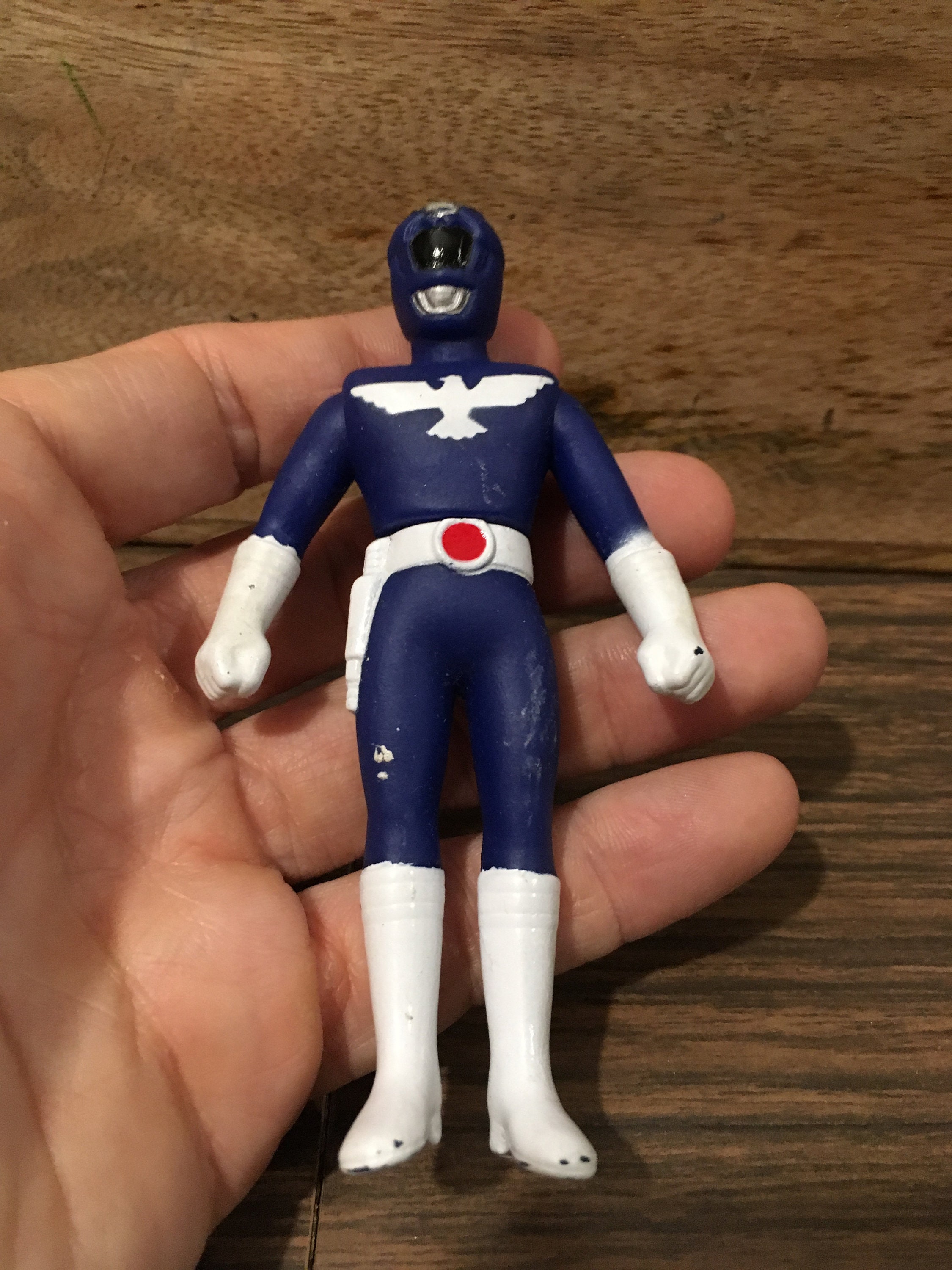 Vintage Knock off PVC MMPR Blue Ranger Made in China Figure / Etsy
