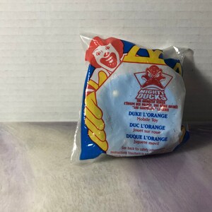 vintage DUKE L&#39;ORANGE - Brand New - Mighty Ducks Mcdonalds Puck Action Figure Toy 1996 Mattel / Mcdonalds
