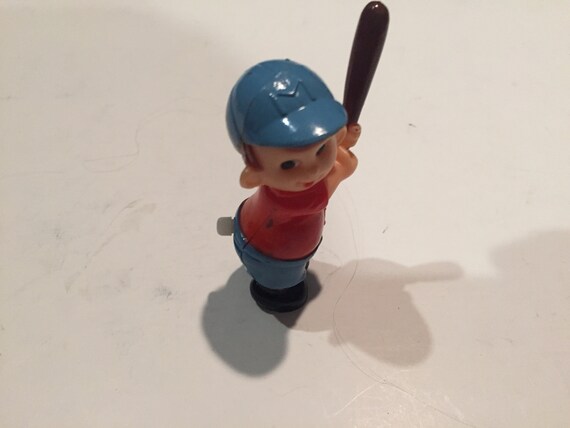 Vintage Little Boy Baseball Player Wind Up Toy Vintage Etsy