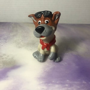 Vintage Disney Oliver and Company Dodger the Dog  PVC Cake Topper Rare Vintage Toy! 1988 figure!