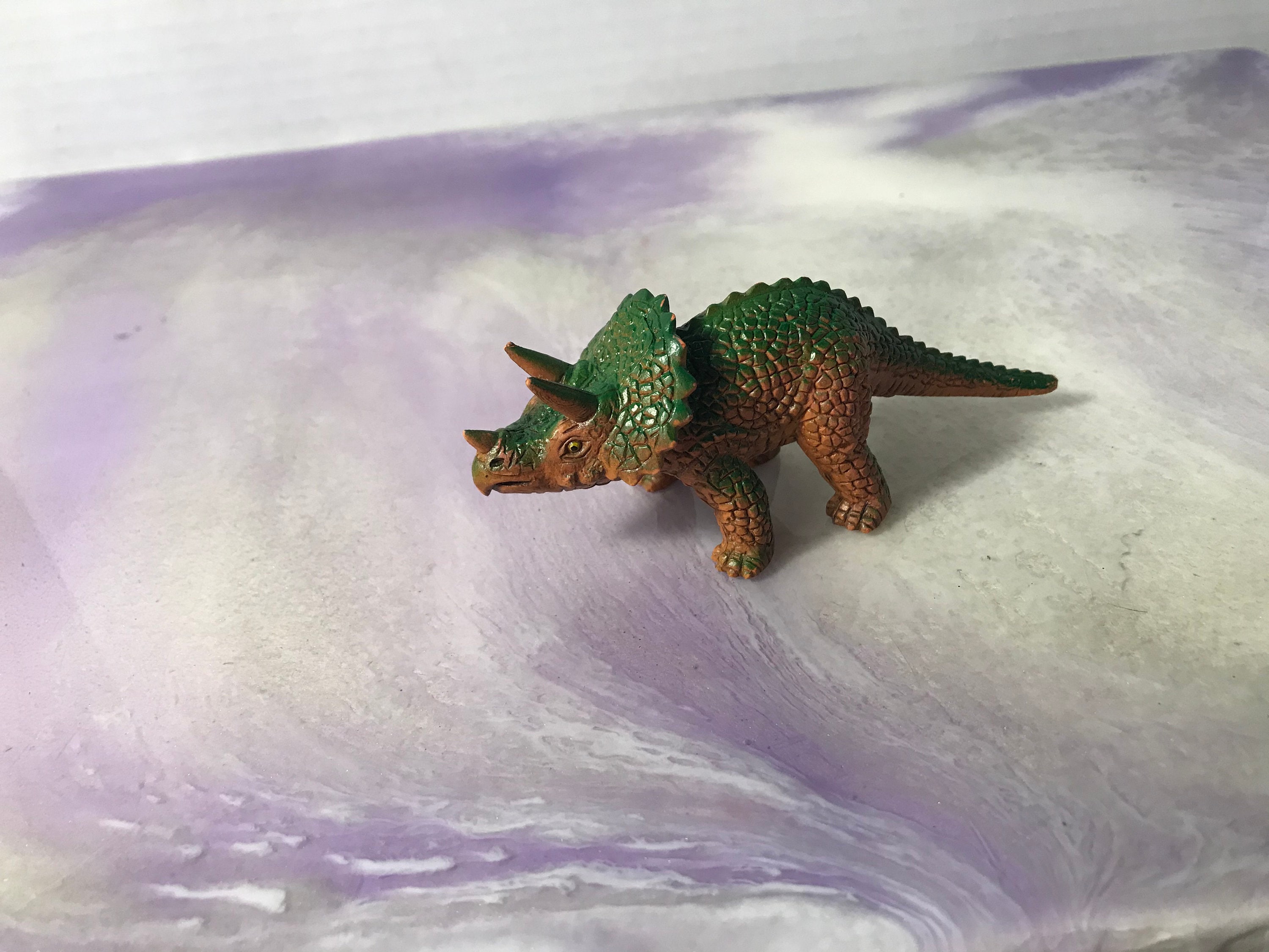 Vintage Made in China PVC 1993 Triceratops Dinosaur Awesome Shape