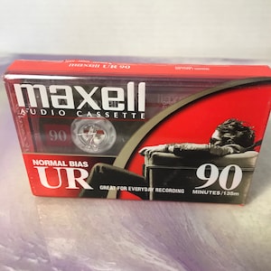 Cassete em branco Maxwell UR90 vintage 90 minutos ... - Fita cassete - 80's 90's Nostalgia SEALED