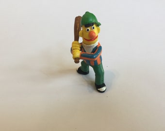 Vintage Applause Sesame Street Bert Baseball Hitter Figure PVC Bert Cake Topper Rare Vintage Toy! Sesame Street figure! Lot 3