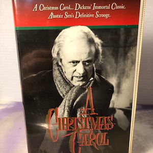 Vintage A Christmas Carol VHS - Rare Clamshell VHS Christmas Nostalgia! Vintage Movie