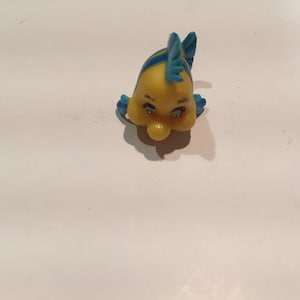 Vintage Disney The Little Mermaid FLOUNDER Mini Figure Cake Topper Rare Vintage Toy! Fun Vintage Toy! Lot 4
