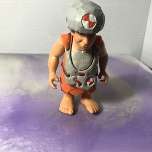 Vintage Flintstones PVC Figure Cake Topper - BARNEY RUBBLE Crash Test Figure - The Flintstones Movie Cake Topper Toy