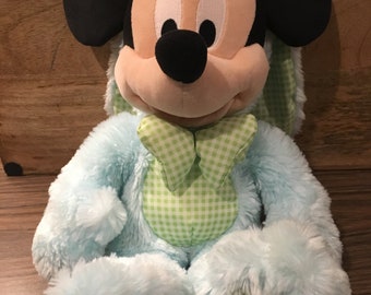 Rare Vintage Walt Disney Park Official Mickey Mouse Easter Bunny Costume Themed Plush Stuffed Animal - Vintage Mickey Mouse Nostalgia