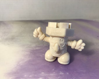 Vintage 1980's Lord Earnest White Screw Person PVC Figure  - Assorted - Rare Vintage Cake Topper Figure 80's