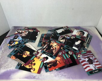 Yo! MTV Raps ビンテージトレーディングカード 4パック。1パックに10枚