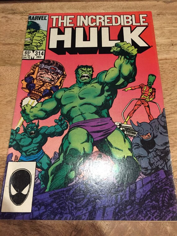 Vintage Marvel Comics The Incredible Hulk 314 1980 S Etsy