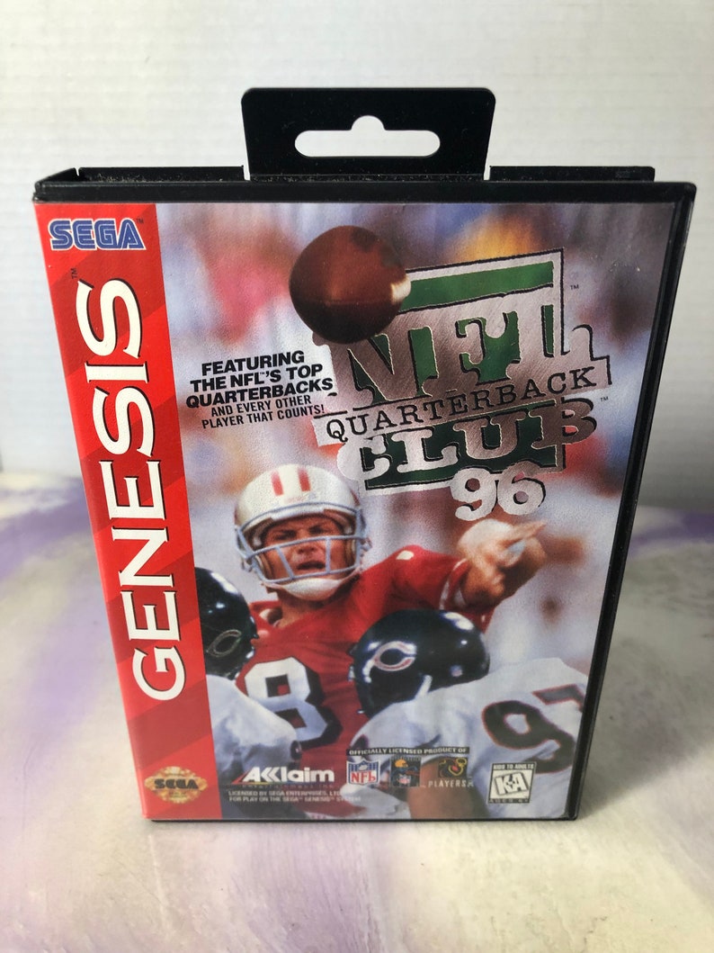 Vintage NFL Quarterback Club 96 COMPLETE For Sega Genesis Rare Vintage Sega Genesis Game with Instructions image 1