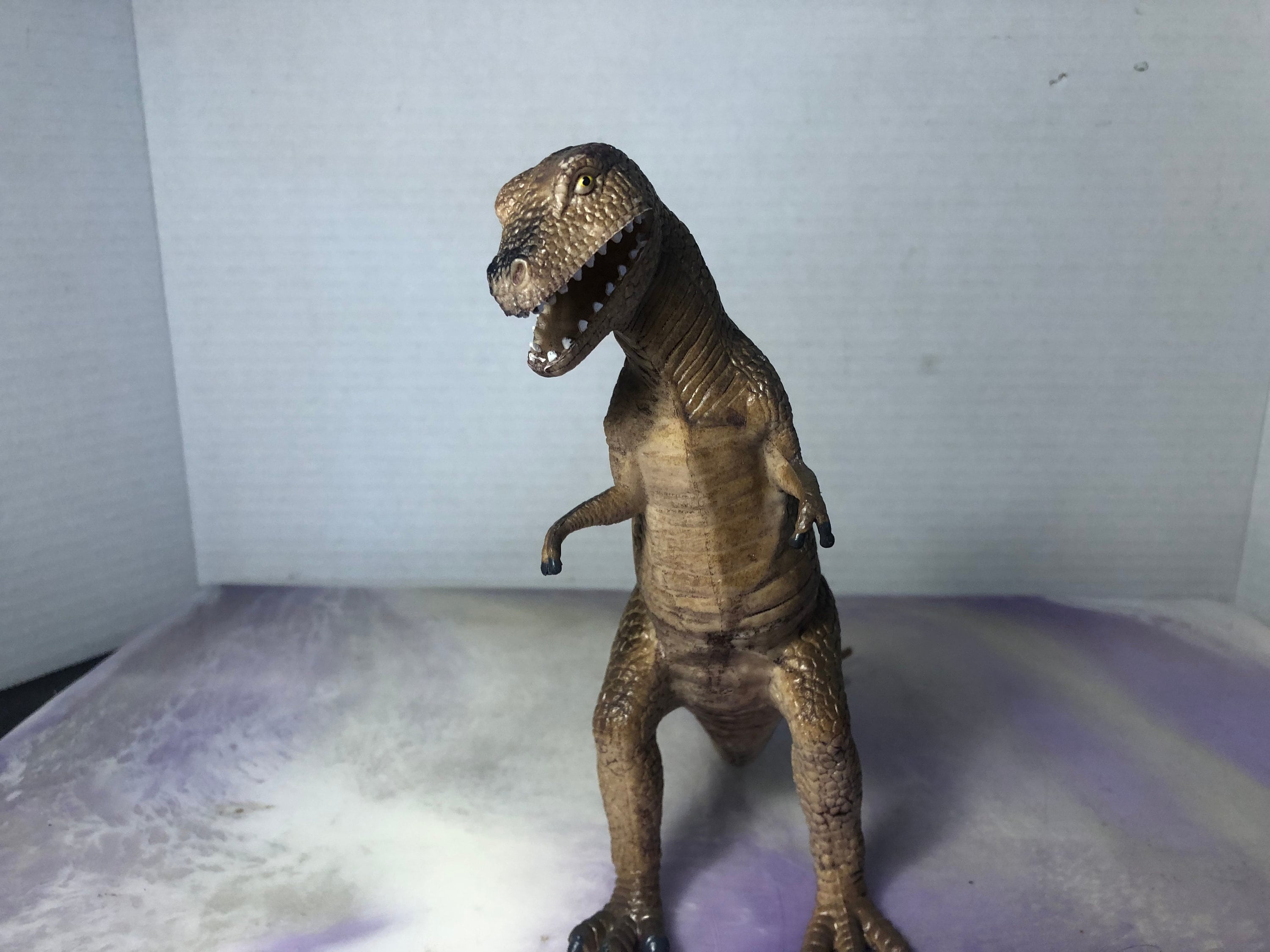 Vintage 90's Black and Brown T-rex Tyrannosaurus Rex - Made in