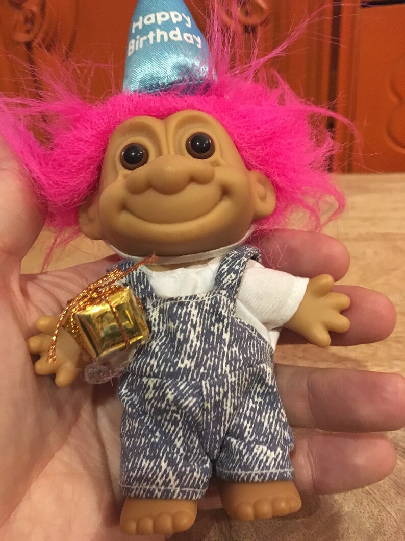 happy birthday troll doll
