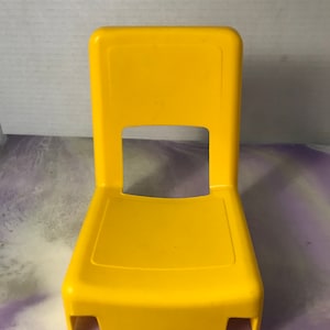 Vintage 1990&#39;s Used Playskool Yellow Dollhouse Chair - Toddler Tyke Accessory  - Opens!