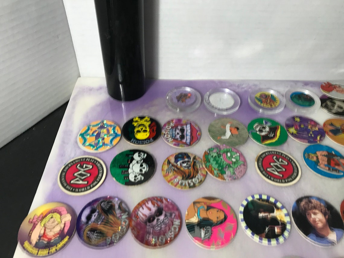 Lot of 50 Vintage Pogs Mixed Lot Themed Vintage 90's Etsy