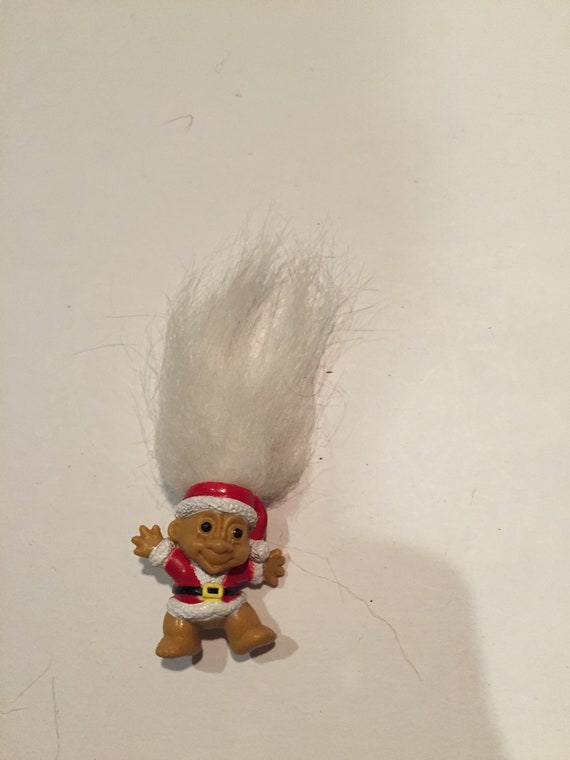 Russ Merry Little Trolls Christmas Santa Troll Pin White Hair Etsy