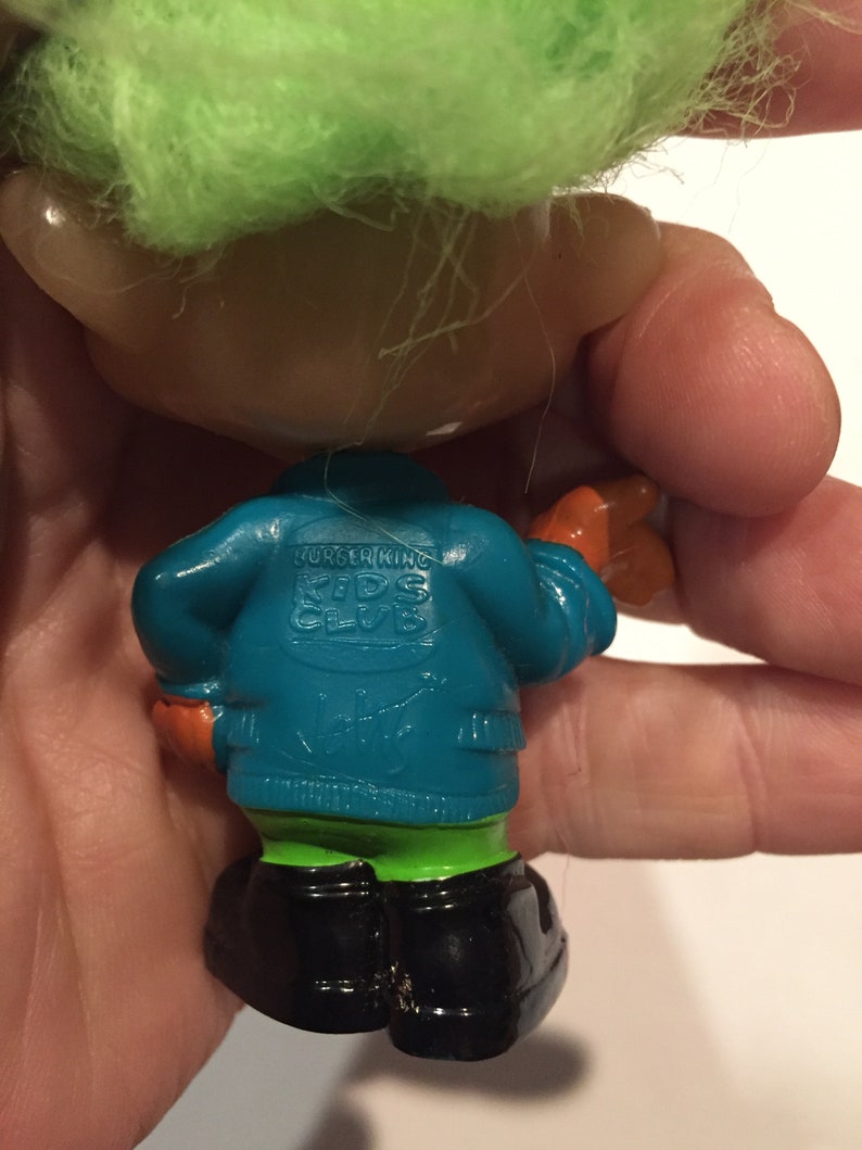 Vintage Burger King Glow in the Dark Trolls Figure 90/'s Nostalgia Figure Green Hair Glow in the Dark Troll