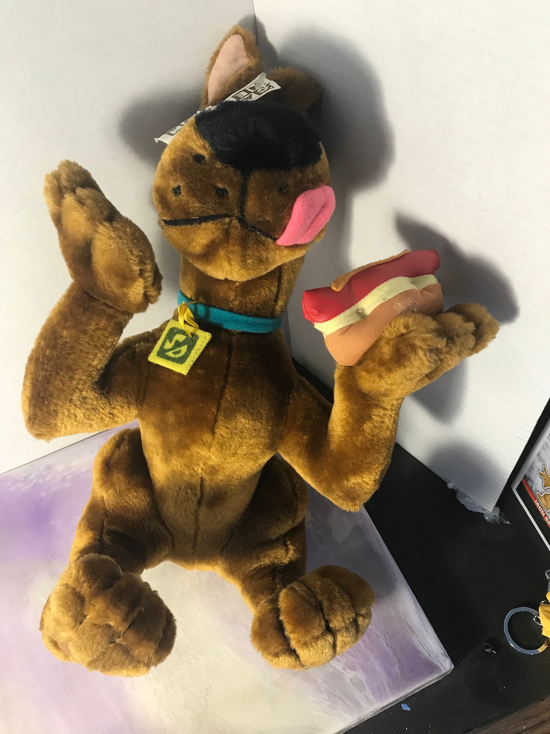 Vintage Rare Hanna Barbera Scooby Doo Holding Hot Dog Plush NEW With Tags  Vintage Stuffed Animal Scooby Doo!