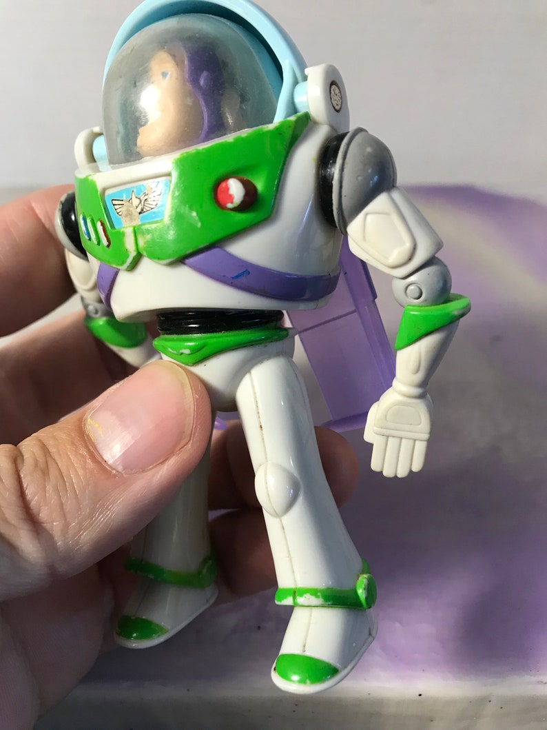 Vintage Disney Pixar Toy Story - Action Figure - 3 inch Buzz Lightyear - Rare Vintage Toy Story Cake Topper Figure 90's image 3