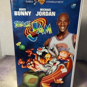 Vintage Space Jam Vhs Tape 1990's Animated Home Video Clamshell - Kids Movie Nostalgia
