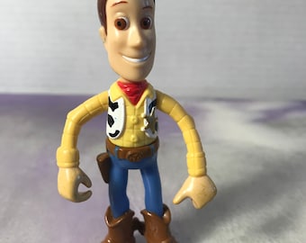 Vintage Disney Pixar Toy Story - 3 inch PVC Figure - Sheriff Woody - Rare Vintage Toy Story Cake Topper Figure 90's